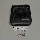 Cruise Fan Cabin Approved - Magnetic Hook Included To Hang On Walls - Portable USB Rechargeable & Plug-In, Timer Function & 5-Speed Adjustable, White Noise, Long Battery Life, Perfect for 2026 Cruises (Black)