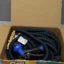 Flexi Hose Expandable Garden Hose with 8 Function Nozzle, 100FT - Lightweight Retractable Garden Hose, Water Hose - No-Kink Flexibility, 3/4 Inch Solid Brass Fittings and Double Latex Core