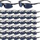 Kathfly 36 Pcs Safety Glasses Work Scratch Resistant Glasses Protective Safety Goggles Eyewear with Lens(Black)