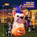 zukakii 5Ft Halloween Inflatables Decorations Build-in Bright LEDs Blow Up Yard Pumpkin with Witch Hat Halloween Decorations Outdoor Clearance Decor for Holiday Party Indoor Garden Lawn Home