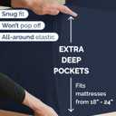 Extra Deep Twin XL Sheet Set - 4 Piece Breathable and Cooling Sheets - Hotel Luxury Bedding for Women, Men, Kids & Teens - Easy & Secure Fit - Soft and Wrinkle Free - Extra Deep Pockets - Navy Blue