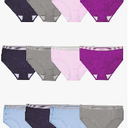 Fruit of the Loom womens Beyondsoft (Regular & Plus Size) Underwear, Brief  Cotton Blend 12 Pack Assorted Colors, 7 US