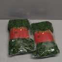 33 ft Green Christmas Garland Decorations Artificial Greenery 3.5" Wide Pine Garland PVC Soft Christmas Decorations for Indoor Outdoor Tree Stair Banister Fireplaces, 2 Pcs, 16.6 ft Each