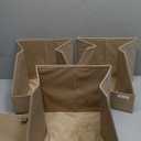 VIVIDECOR Trapezoid Storage Bins  3-Pack Closet Shelf Organizer & Baskets, Open Front Bin for Shelves, Foldable Fabric Basket for Clothes, Cube Storage Bins, Towel, Clothing Shelf (Beige, 3 Pack)