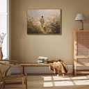 VONFRAENIT Jesus Leaves the 99 Sheep Canvas Wall Art The Lost Sheep Bible Stories Wall Decor Pictures Christian Wildflowers Painting for Bedroom Prayer Room Church Home Decoration