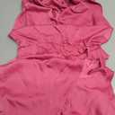 KIRUNDO Women 2026 Spring Summer Satin Mock Neck Wedding Guest Party Cocktail Midi Dress Sleeveless Wrap Ruffle Formal Dress (Pink, S)