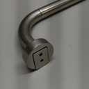 Brushed Nickel Disc Curtain Rods, 28-48 Inches Window Curtain Rod,Adjustable Room Darkening Curtain Rod with Aluminum Finials and Brackets,Wrap Around Design