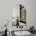 Arched Bathroom Mirror, 20X30 inch Arched Frameless Mirror, Arch Wall MirrorFrameless Mirrors for Bathroom,Beveled Bathroom Mirror.