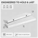 Homeforia White Floating Shelves 24 inch, High End Solid Real Wood 24inch Bathroom Floating Shelf for Wall Mounted, White Wooden 24in Floating Shelves, Heavy Duty Bracket, 24 X 6.5 X 1.75 in, Set of 2