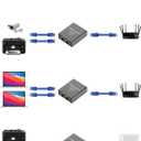 Gigabit Ethernet Splitter 1 to 2, Aluminium LAN Splitter 1000Mbps RJ45 Ethernet Switch Network Splitter with USB C Power Cable for Cat5/5e/6/7/8 (Gigabit Ethernet Splitter 1 to 2)