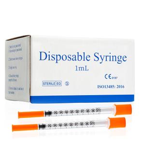 1ml/cc 31G Syringe 5/16" (8mm) Needle, Disposable Individual Package Pack of 100