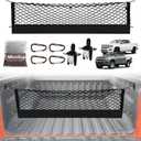 Muslogy Truck Bed Cargo Net Compatible with 2015-2022 Chevy Colorado & GMC Canyon Accessories Storage Organizer Pickup Truck Bed Envelope Style Net with Heavy Duty Carabiners & Tie Down Anchor Set