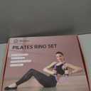 Muuruu Pilates Essentials Kit for Home Women, Ring and Ball Set, Pilates Equipment for Workouts, 3 Resistance Bands, Grip Socks, 14 Inch Magic Circle, Mini Exercise Ball, Great Exercise Equipment (Pink)