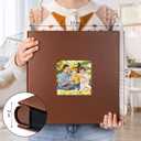 Colemoly Photo Album 4x6 600 Photos Leather Cover Large Capacity Album with Window Design Holds 600 Pictures of Family, Storing Precious Memories(Brown, 600 Pockets)