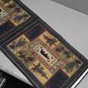 Rustic Bear Table Runner Retro Pine Cabin Farmhouse Style Home Kitchen Table Decoration 13 "X70