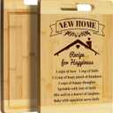 Kikcoin House Warming Gifts New Home - Bamboo Cutting Boards for Kitchen, Housewarming Gifts New Home Gift Idea for Women Men Homeowner, House Essentials for New Home, Large Cutting Board 13.8" X 9.8"