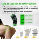 2 x Adjustable Knee Sleeve with side stabilizers - Knee Compression Sleeve for Men & Women, Knee Brace for Meniscus Tear, Arthritis Pain, Running, Sports & Injury Recovery Knee Support