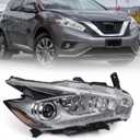 Huray Right Halogen Headlight Assembly Fit for Nissan Murano 2015 2016 RH OE Factory LED DRL Projector Headlamp w/o Bulbs Replacement Passenger Side