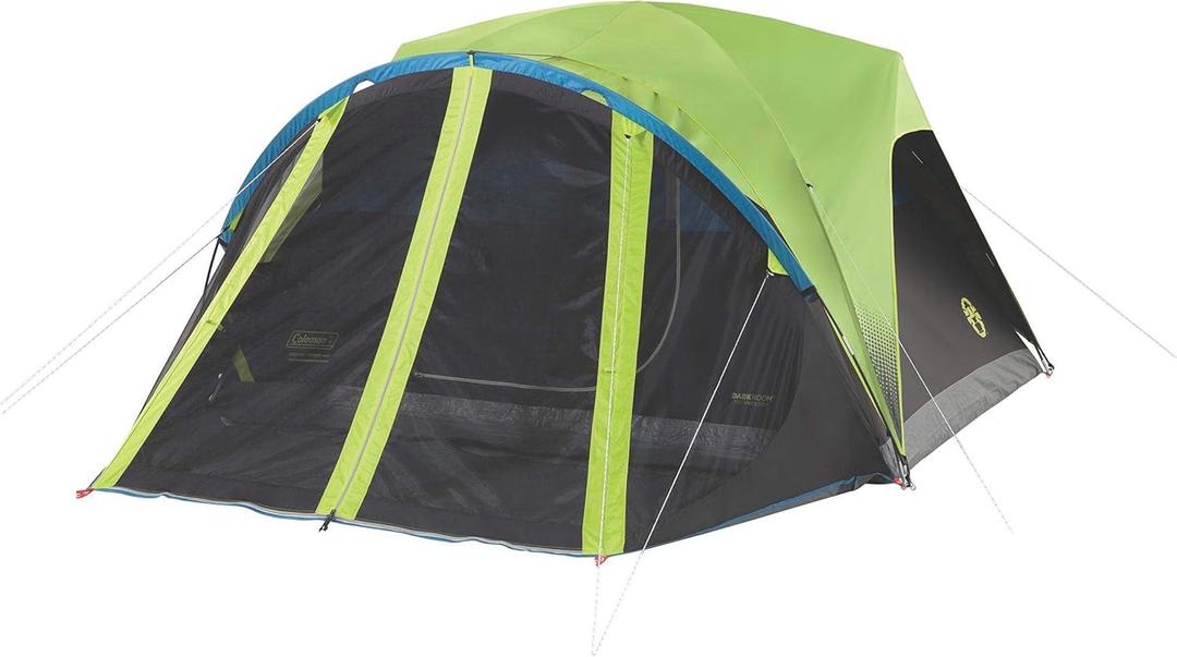 Coleman Carlsbad Dark Room Tent with Screened Porch, 4/6 Person Tent Blocks 90% of Sunlight to Keep Inside Cool, Weatherproof Shelter with Easy Setup, Contains PFAS