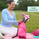 Bright Starts Disney Minnie Mouse Pop 'N Sit Portable Booster, Indoor/Outdoor Use, Floor Seat with Feeding Tray, 6 Mos - 3 Yrs (1 Count (Pack of 1))