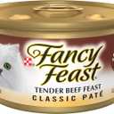 Purina Fancy Feast Tender Beef Feast Classic Grain Free Wet Cat Food Pate - (Pack of 24) 3 oz. Cans (EXP 06/30/28)