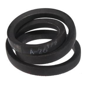 Uxcell 3 Pack A26 1/2 Classic Wrapped V-Belt, 28" Outside Circumference Wrapped Industrial Rubber V-Belt A Profile V-Belt for Industrial Machinery Equipment, Black