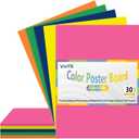 VinTS 30Pcs Poster Board,22x28 Colored Poster Paper, Assorted Colors Poster Board Bulk for Art Display Board, Classroom Use, School Craft Project, Presentation Drawing