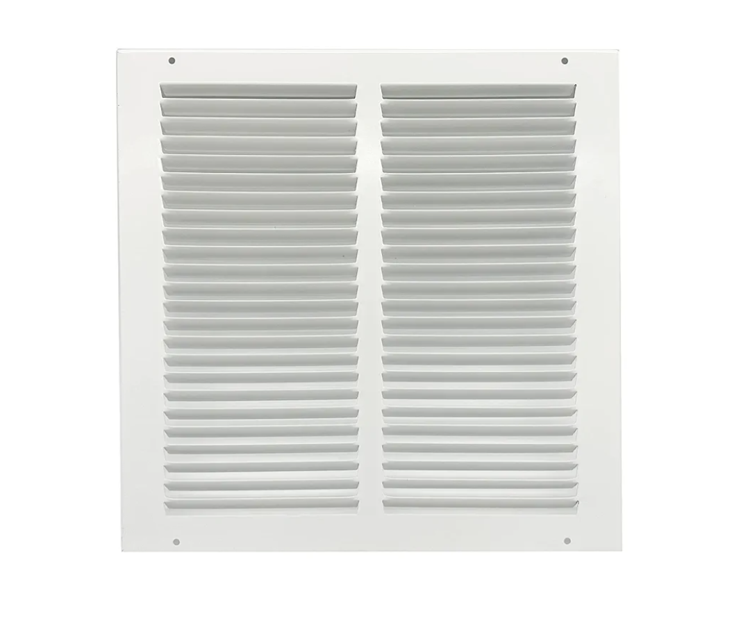 Rocky Mountain Goods Air Return Grille for 12"x12" Vent Opening - Heavy Duty Steel - Premium Finish - Includes Screws - Louvered Design - Paintable Vent Cover - Matte White - Consistent Air Flow