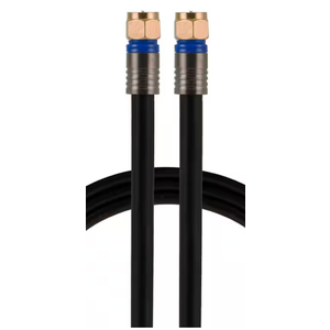 10 ft. RG6 In-Wall Rated Quad Shield Coaxial Cable in Black