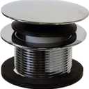 Westbrass A398R-26 1-1/2" NPSM Coarse Thread Mushroom Tip-Toe Bathtub Drain Stopper, Polished Chrome