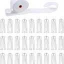 Curtain Pleat Tape, 11 Yards Pleater Curtains Tape with 50 Pcs Stainless Steel Pleater Hooks with 4 Prongs, Pinch Pleat Curtain Drapes Tape for Handmade DIY Pleated Curtain