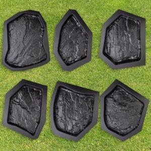 6 pc Flagstone Molds ABS 2mm - Reusable Paver Molds for DIY Stepping Stones & Garden Paths