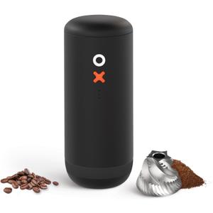 Nuttii Burr Coffee Grinder Electric, Portable, Small, Quiet Adjustable Conical Burr Coffee Bean Mill, 20 Grind Settings for Espresso, Pour-Over, French Press Moka, for Home Travel Use (Matte Black)