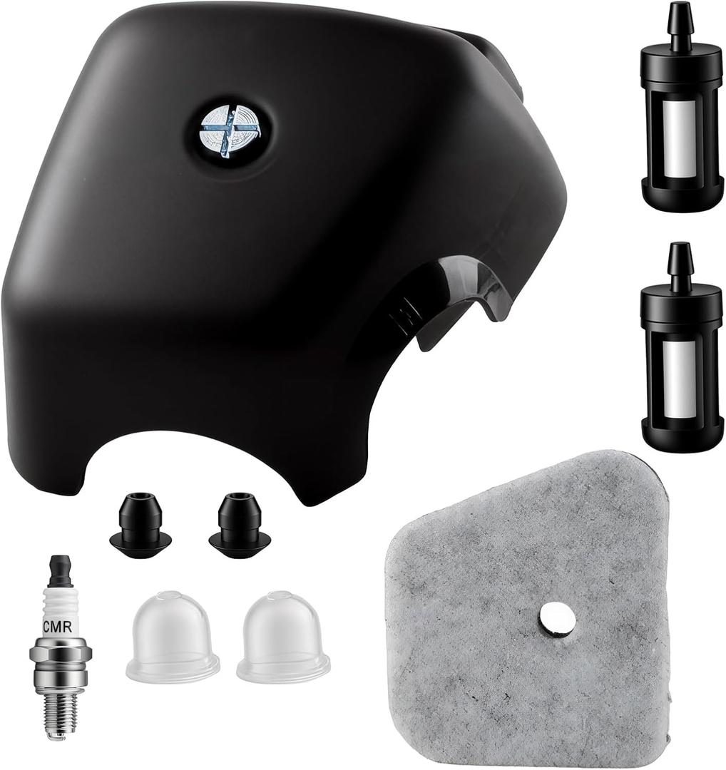 FS90 R Air Cleaner Cover for STIHL FS87 FS87R FS90 FS100 FS110 FS110R FS130 FS130R Trimmer Weedeater Brushcutter Parts Replace OEM #4180-140-1006 4180-120-1800 Air Filter Spark Plug