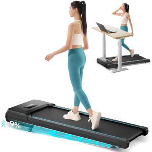 Walking Pad with Auto Incline, Under Desk Folding Treadmill with Remote Control and LED Display for Home Office, 3HP Portable Walking Jogging Running Machine, 300 LB Capacity