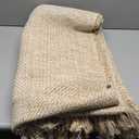 Collive Hallway Runner Rug, 2' x 5' Soft Washable Tan Contemporary Modern Laundry Room Indoor Hand-Woven Cotton Carpet for Bedroom Entryway Front Door Farmhouse Kitchen