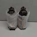 DECORKEY Set of 2 Moroccan Lanterns Decorative Indoor & Outdoor, 11 Medium Size Vintage Metal Hanging&Tabletop Candle Holder Decor, Halloween Christmas Ramadan Decorations for Home (Amber)