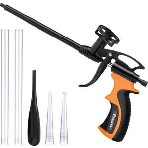 Foam Gun, Preciva Professional Foaming Gun Heavy Duty PU Expanding Foam Gun Spray Application Applicator (Orange)