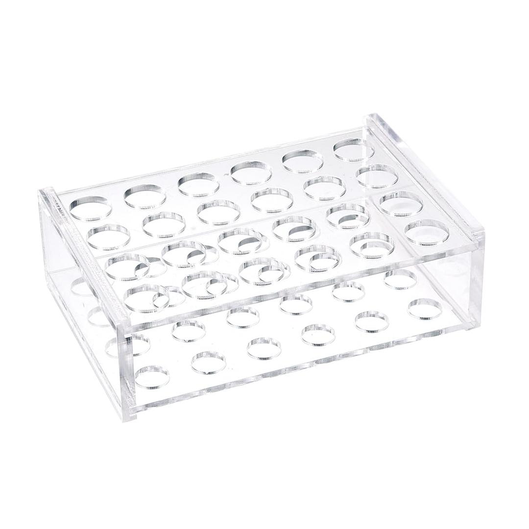 uxcell Test Tube Rack Holder Lab Stand Acrylic 24-Well Clear for 12mm 13mm 14mm OD