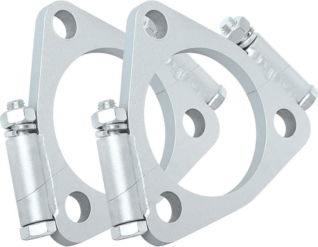2.5 inch ID Triangle Exhaust Split Flange for 2.25 inch OD Flared Y Pipe, Pack of 2