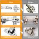 Chibery 2 Pack 1 Pairs 135° Lazy Susan Hinge, Full Overlay Concealed for Corner Kitchen Cabinet Replacement Hardware, Cupboard Folded, Folden Door