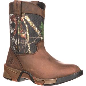 Rocky Unisex-Kid's FQ0003639 Mid Calf Boot, Mossy Oak Break up Infinity Camouflage, 7 M US Big Kid