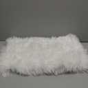 Table Runner,Christmas Fur Table Runner for Party Birthday Friendsgiving Wedding Dinning White Table Runners,Faux Fur Runner for Table(White, 12x48 Inch)