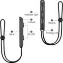 Gepicest Wrist Strap for Joycon 4 Pieces Switch Parts Accessories Controller Attachments Compatible with Joy Con, Dual Remote Comfort Controller Straps Black 2 Pairs