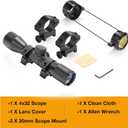 Compact Rifle Scope 4x32, for Crossbow Scope, with BDC Reticle, Ideal for Medium to Long-Range Hunting up to 500 Yards