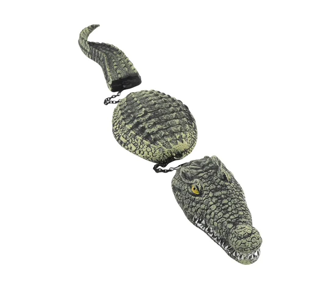 33 Inches Alligator Pool Float, Floating Alligator Decoy for Pool, Fake Alligator Simulated Floating Crocodile Figurines Decorations for Pond Outdoor Yard, Green