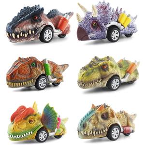 DINOBROS Dinosaur Toys for Kids 3-5, Pull Back Dinosaur Cars for 3 4 5 6 7 Year Old Boys Girls 5 Pack Dino Toys Gifts for Toddlers