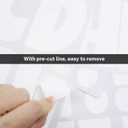 10 x 4 Inch Large Letter Stickers,117 Pieces Self Adhesive Cute Alphabet Sticker for Mailbox, Door, Truck and Outdoor, Waterproof Vinyl Symbol Stickers for DIY12 Sheets White