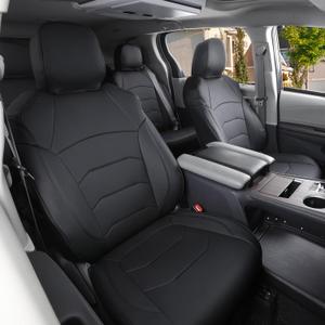 Seat Covers for 2021-2026 Toyota Sienna 7-Seat, Black