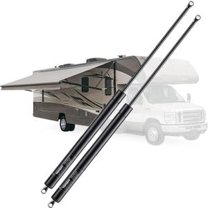 Vepagoo 26 inch RV Awning Gas Struts 124Lb Gas Shock Spring Lift Support Arm Compatible with Camper Travel Trailer Tonneau Cover Truck RV Bed Cap Basement Door Floor Hatch